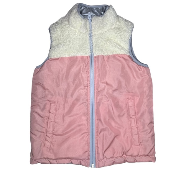 Buffalo David Bitton Girls Reversible Vest -Silver/Pink & white Size Small (7/8) - Picture 5 of 8